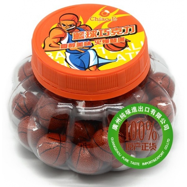 巧益南瓜造型-篮球巧克力 150g*12罐/件