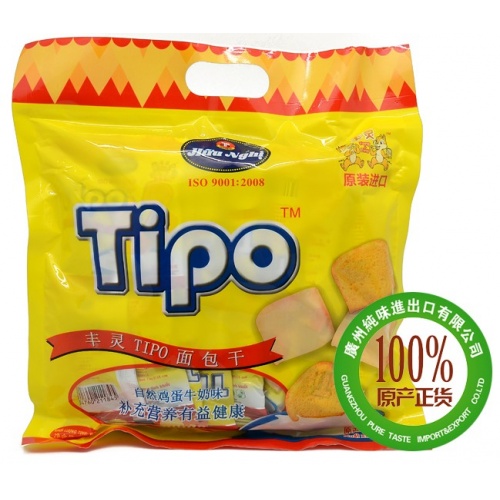 丰灵TIPO面包干（鸡蛋牛奶味）153g*40包/件