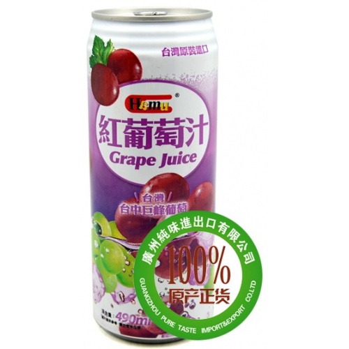 Hamu-红葡萄汁饮料490ml*24罐...