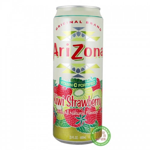 亚利桑那猕猴桃草莓水果汁饮料680ml*...
