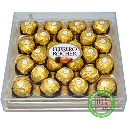 （英文版）费列罗棒果威化巧克力金莎24粒300g*4盒/件