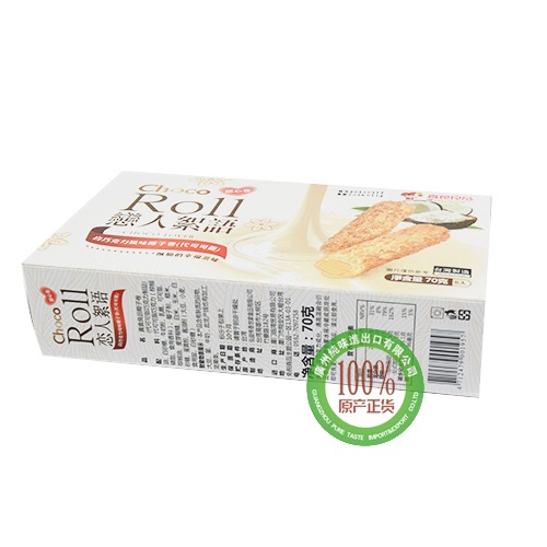 真食良品白巧克力风味椰子卷70g*24盒/件