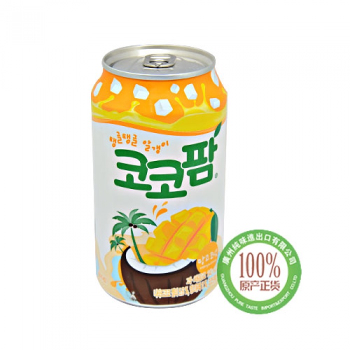 海太椰果粒芒果椰子复合果汁饮料340ml 1*24罐/件