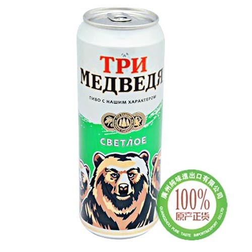 只熊啤酒450ml*24罐/件
