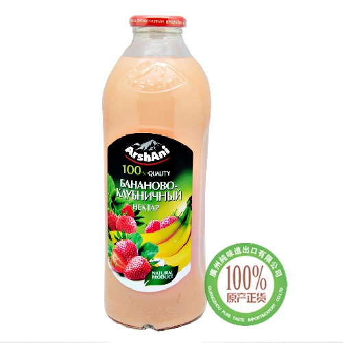 阿莎尼果汁（草莓、香蕉味）1L*6瓶/箱
