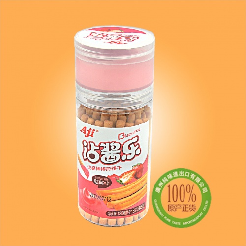 Aji沾酱乐沾酱棒棒形饼干（草莓味）180g(饼干135g，酱45g）*24罐/件