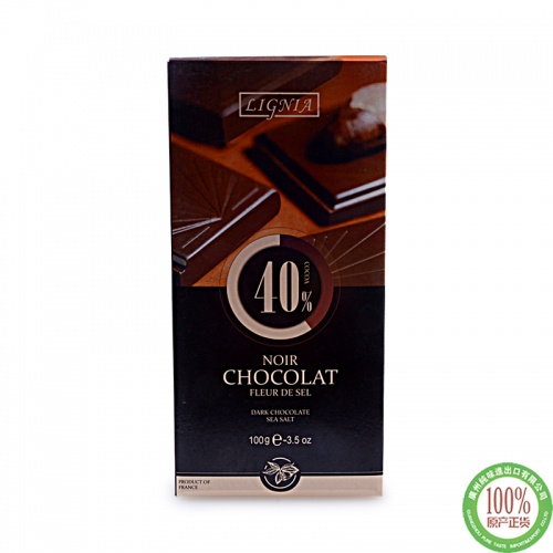 利妮雅非凡40%海盐味黑巧克力100g*10块/组