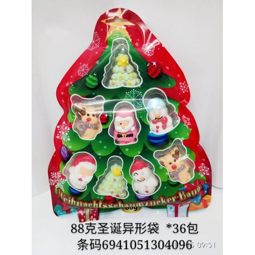 金稻谷圣诞异形袋装（圣诞树）棉花糖88g*36袋/件
