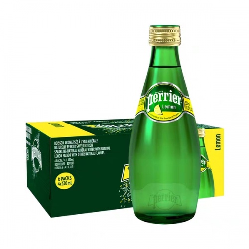 Perrier巴黎水天然含气矿泉水（柠檬味）330ml*24瓶/件