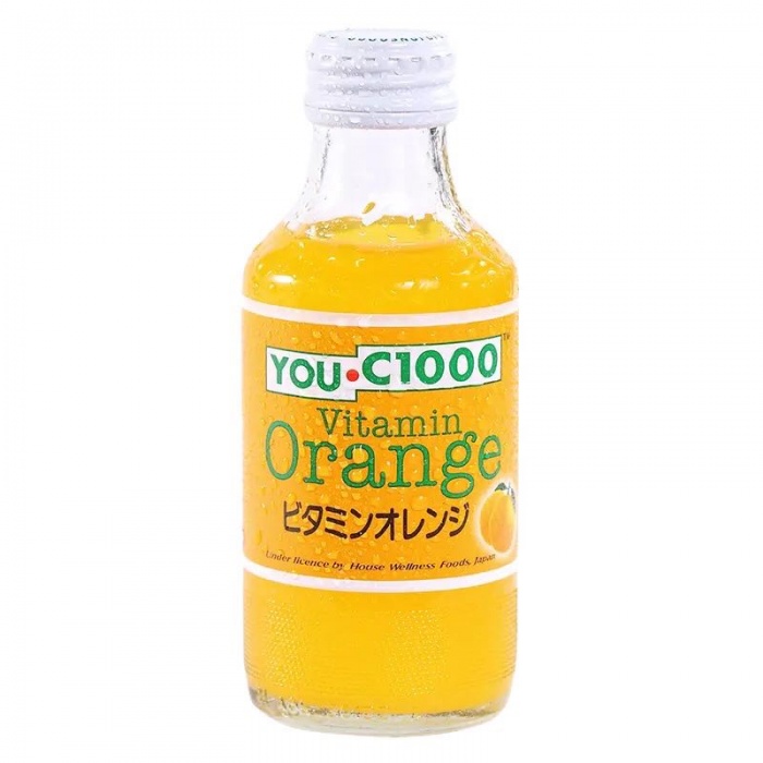 YOU.C1000维生素C橙汁碳酸饮料140ml*30瓶/件