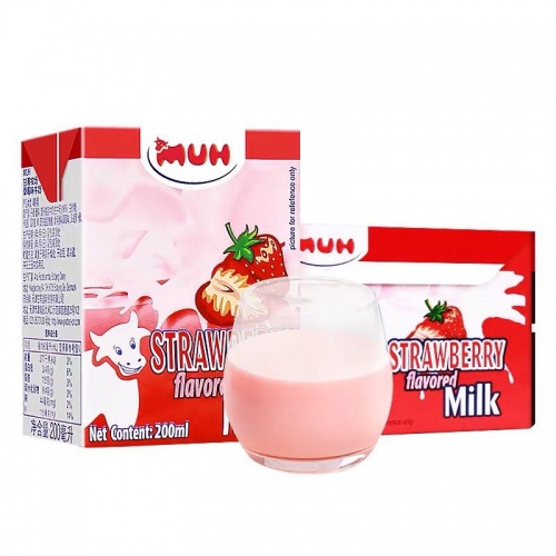 甘蒂牧场草莓味牛奶200ml*12支/件