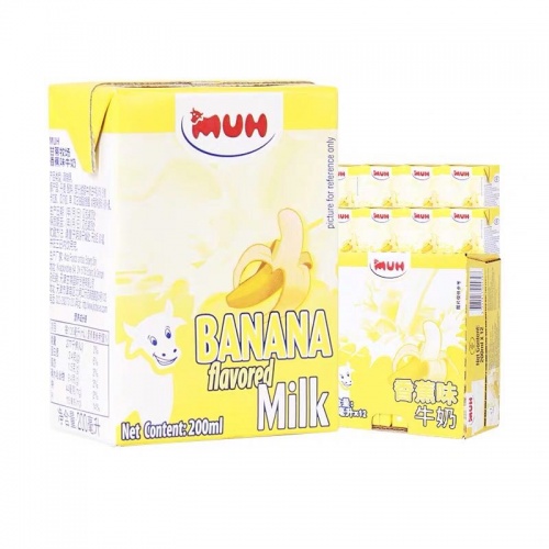 甘蒂牧场香蕉味牛奶200ml*12支/件