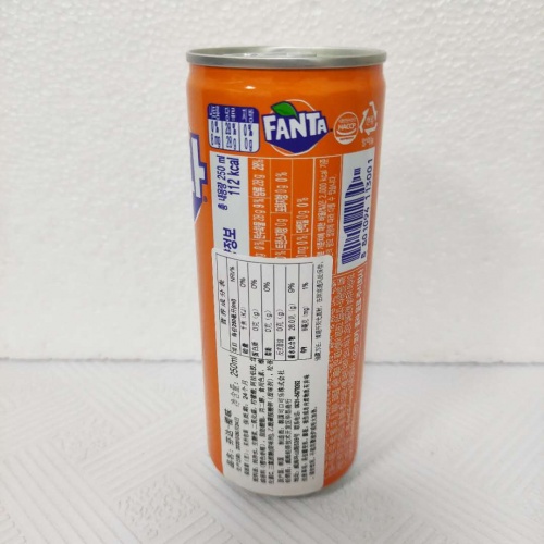 韩国芬达（橙味）250ml1*30罐/件