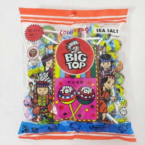 BIG TOP多口味海盐棒棒糖（可乐味、...
