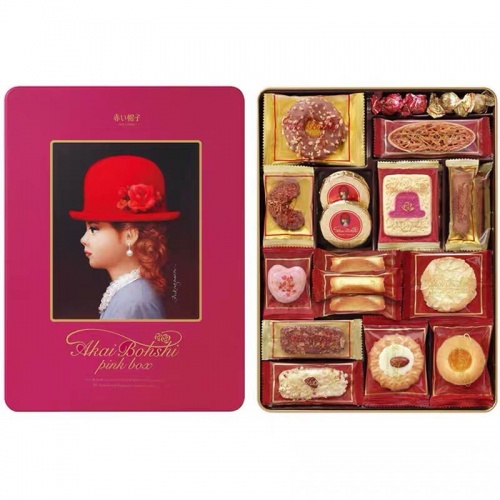 红帽子粉盒什锦饼干巧克力礼盒269.2g（31枚）*6盒/件