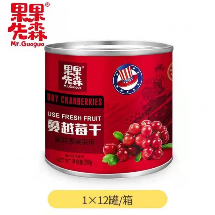 果果先森蔓越莓干（大罐）200g*12罐/件