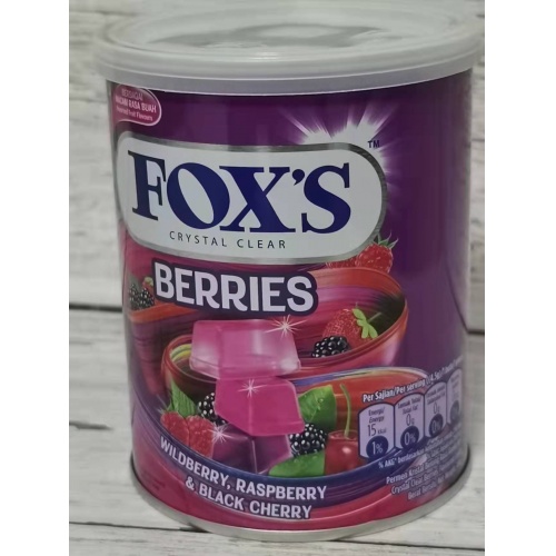 FOX'S(霍士）杂莓味糖果180g*12罐/件