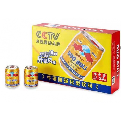 双牛牌牛磺酸强化型饮料（金罐）250ml*24罐/件