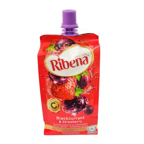 利宾纳黑加仑子草莓味饮品330ml*24袋/件