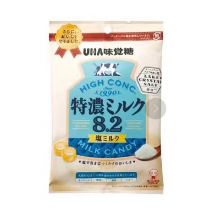 UHA味觉糖特浓8.2盐牛奶糖75g*12包/组