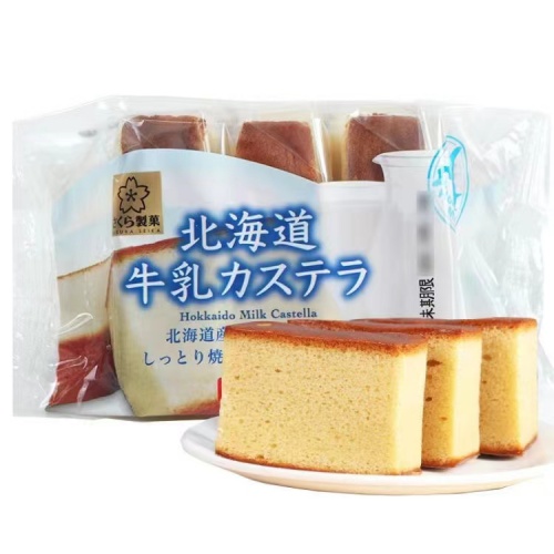 樱花制果北海道牛奶味糕点102g(3个入）*12袋/件