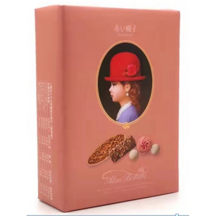 红帽子雅致粉色盒什锦饼干礼盒67.1g（12枚）*12盒/件
