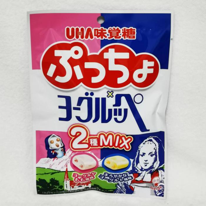 UHA悠哈味觉糖两种酸奶味糖78g*12包/组