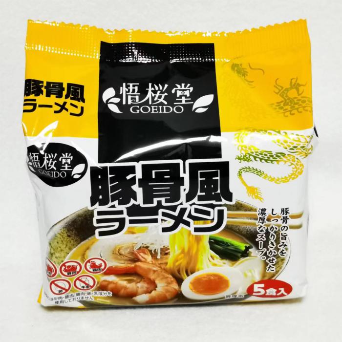 悟桜糖猪骨风味日式拉面450g(90g*5包）*6袋/件
