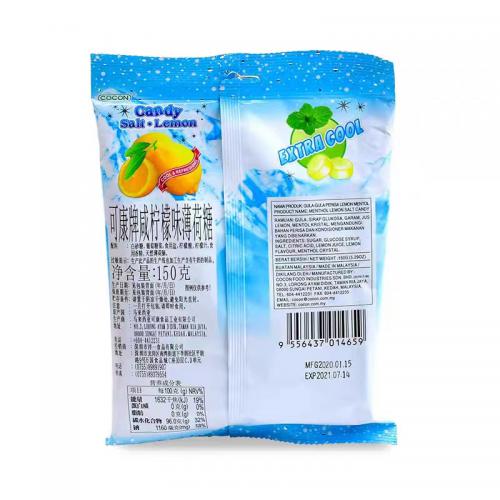 可康咸柠檬味薄荷糖150g*20包/件