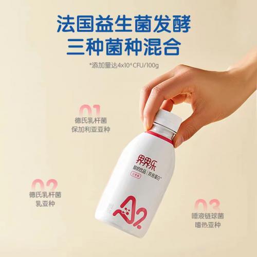 界界乐A2奶源白桃味酸奶饮品250ml*15瓶/件