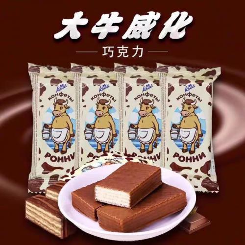 KONTI（康吉）大牛巧克力威化饼干528g*12袋/件