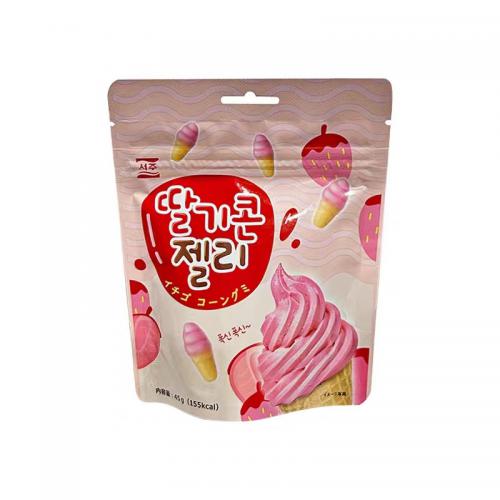 SEOJU(西洲)草莓味甜筒状软糖45g*8包*4盒/件