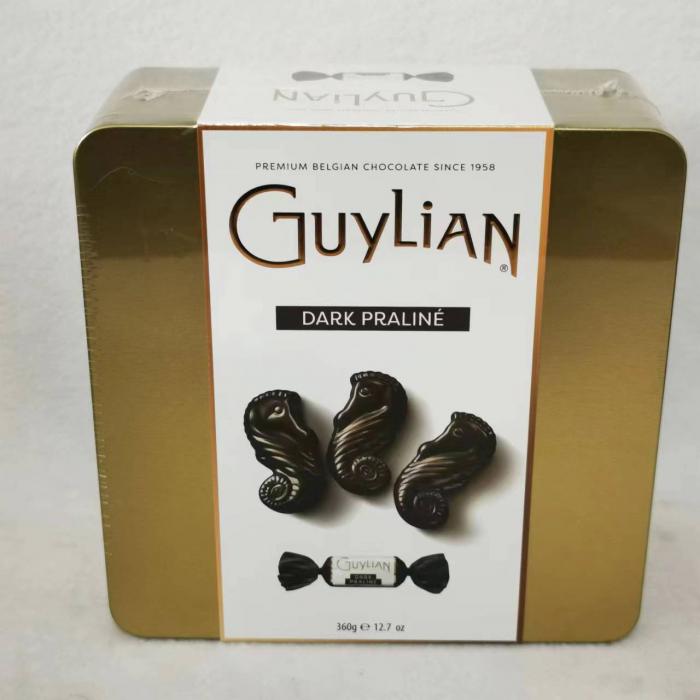 吉利莲比利时榛子夹心黑巧克力制品（精选礼盒装金色）360g*8盒/件