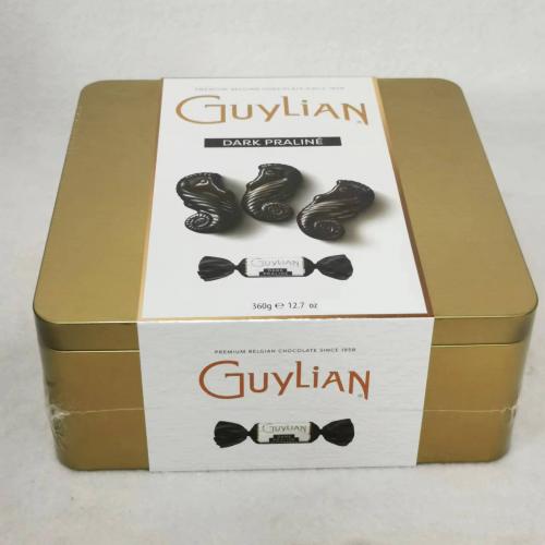 吉利莲比利时榛子夹心黑巧克力制品（精选礼盒装金色）360g*8盒/件