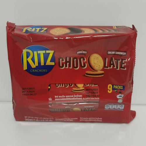 RITZ卡夫乐之巧克力味夹心饼243g（27g*9）*12包/件