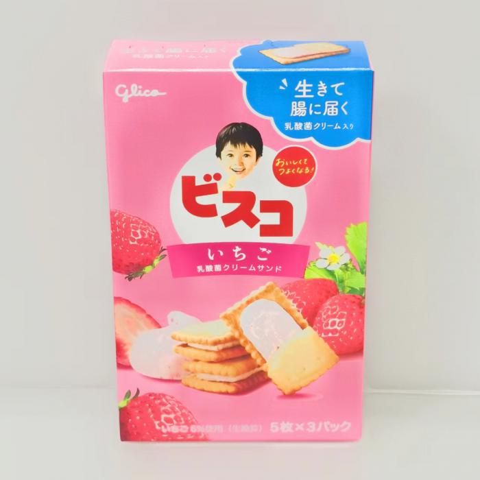 格力高盒装草莓油味夹心饼64.5g*10盒/组