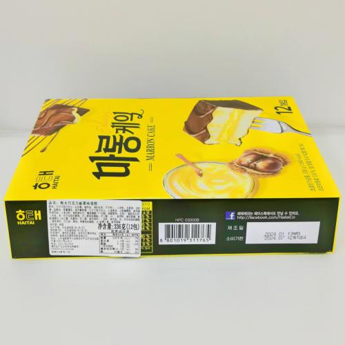 海太巧克力板栗味蛋糕336g（12包入）*10盒/件