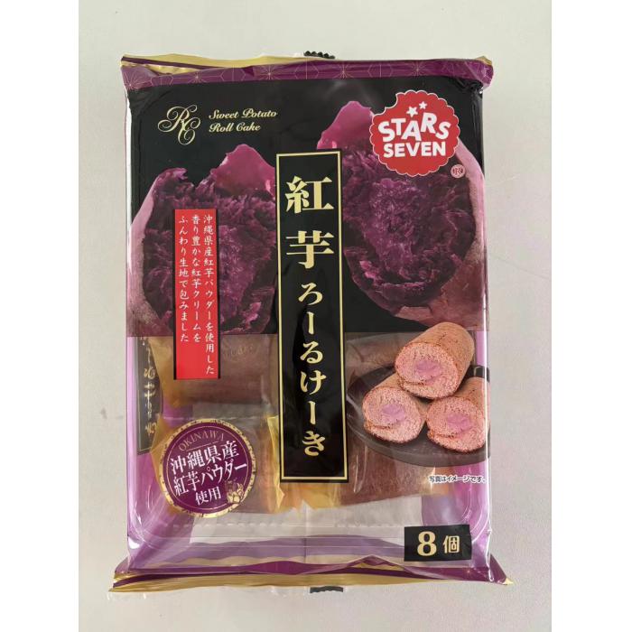 STARS SEVEN(星七牌）紫薯奶油味夹心蛋糕卷128g*12包/件