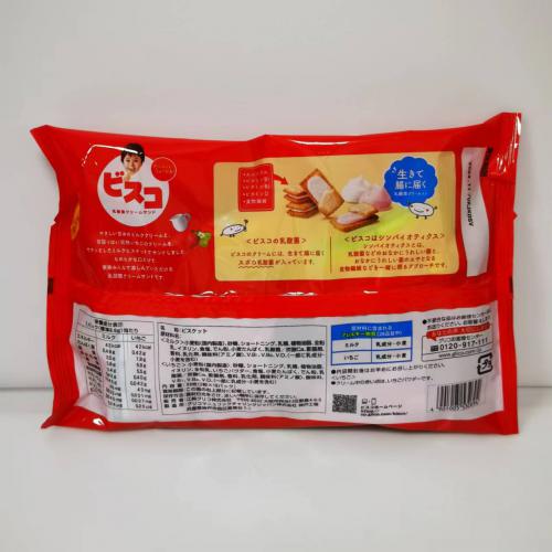 格力高袋装牛奶、草莓味什锦夹心饼干（红色袋）154.8g*8包/件