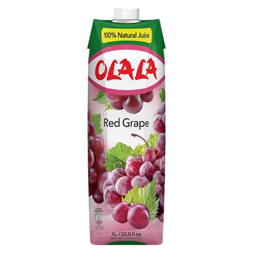 OLALA 100%葡萄汁饮料1L*12瓶/件