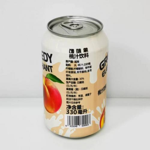 馋味象桃汁饮料330ml*6罐*4组/件