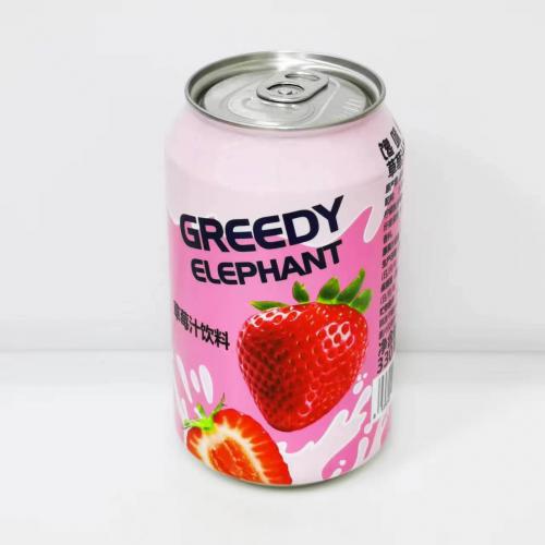 馋味象草莓汁饮料330ml*6罐*4组/件