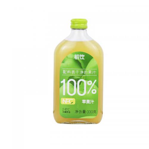 初饮NFC100%苹果汁330g*20瓶...
