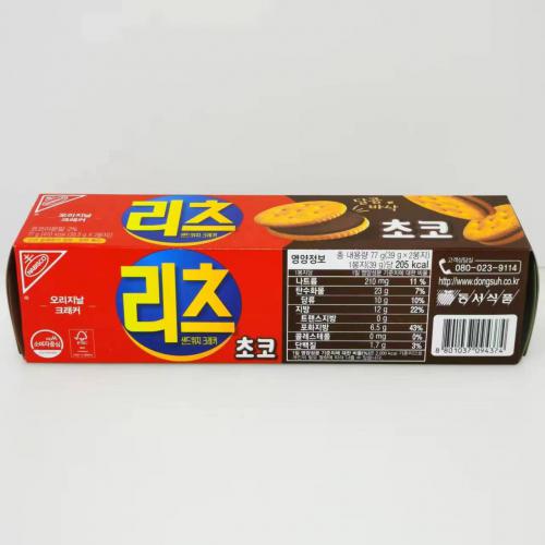 RITZ（悦之）巧克力味夹心饼干77g*24盒/件